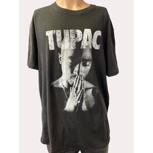 2 PAC Black Men's T-Shirt Short Sleeves Size XXL SKU 5983